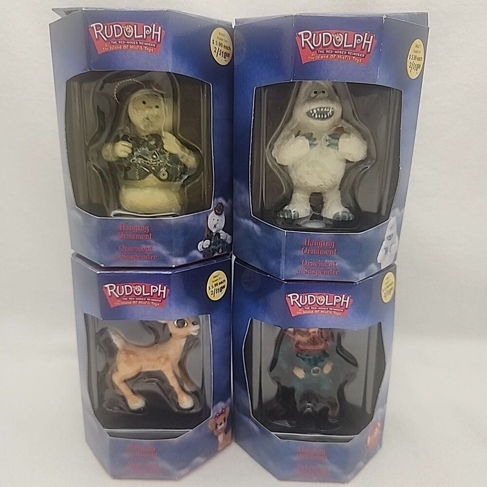 Ornament Island of Misfit Toys Group Of 4 Sam Bumble Clarice Yukon  Enesco 1999